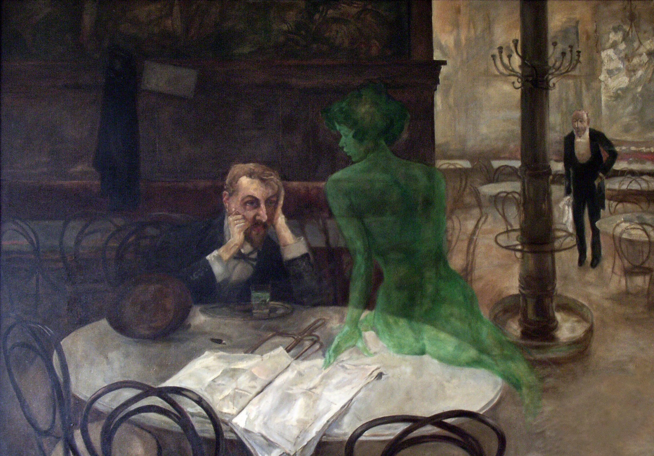 Absinthe Drinker - Viktor Oliva (1901)
