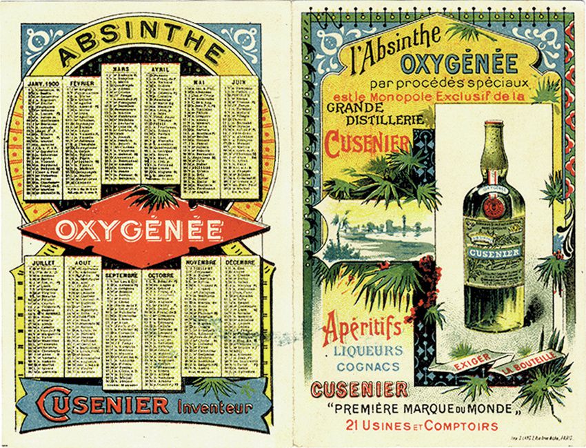 oxygenee assenzio absinthe calendario 1896