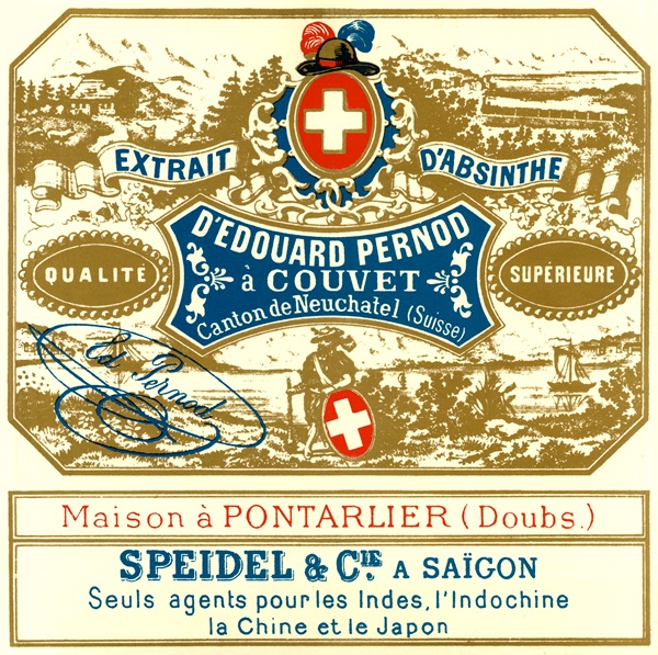 Absinthe Edouard Pernod etichetta Asia