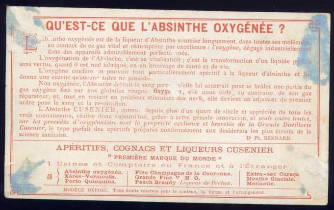 Assenzio absinthe Oxygenee 