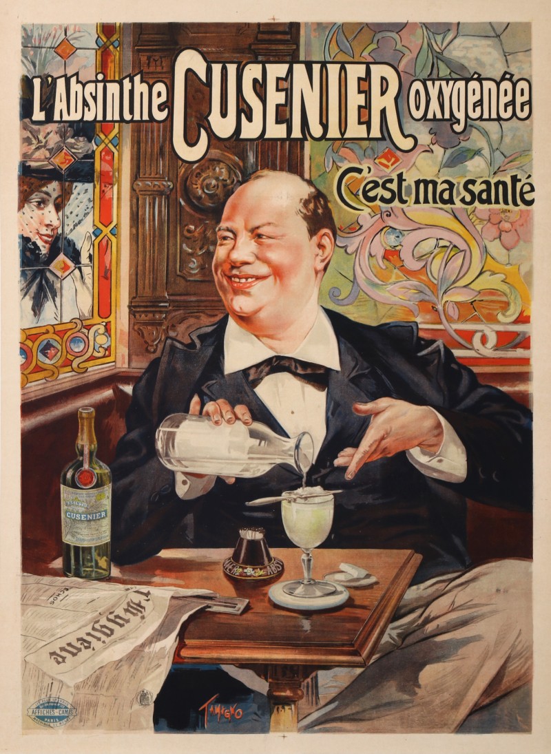 Absinthe Cusenier Oxygenée - C'est ma santé (Francisco Tamagno, 1896)