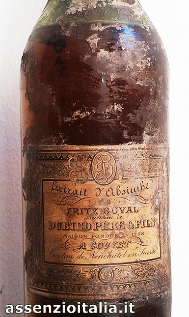 Bottiglia Assenzio Fritz Duval - Dubied Père & Fils (1850-1870)