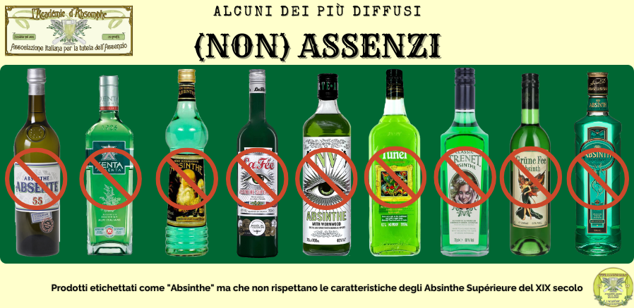 Bottiglie di (non) assenzio vero